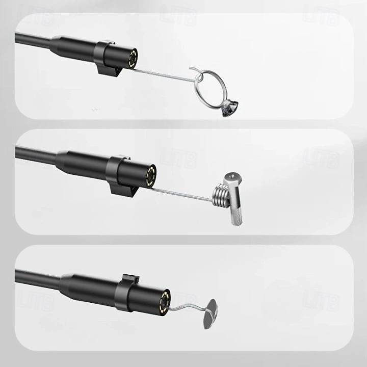 Telecamera endoscopica con luce, strumenti per endoscopio HD 1080p con luci LED regolabili, endoscopio con telecamera a serpente semirigida, endoscopio di ispezione per iOS e Android, lente singola da del 2025 a $19.99 –P5
