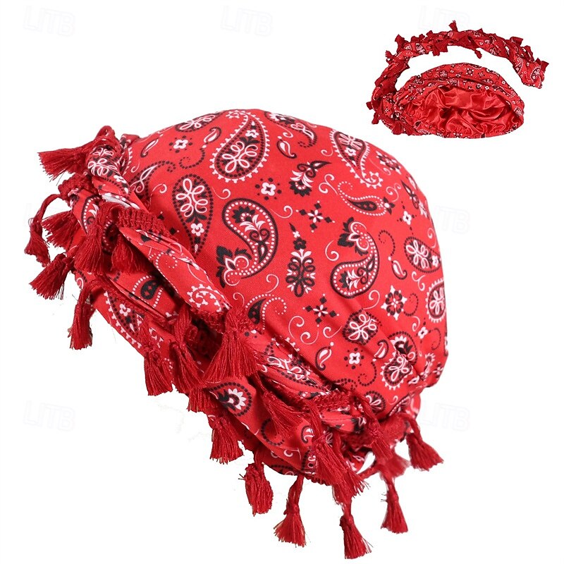 Men's Beanie Hat Beanies Black Yellow Polyester Tassel Cozy Daily Wear Going out Paisley Windproof 2025 - $10.49 –P5