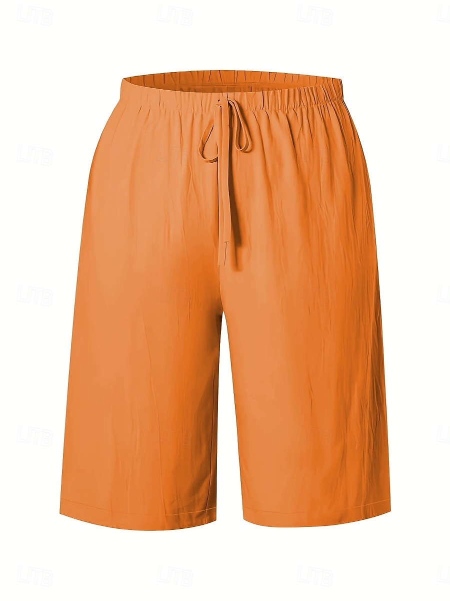 Mulheres chinês Bermudas Férias Moda Básico Comprimento do joelho Cintura Alta Tecido Bolsos Cintura elástica Confortável Macio Micro-Elástica Ao ar livre Rua Verde Militar Azul marinho Preto Branco de 2025 por $13.99 –P12
