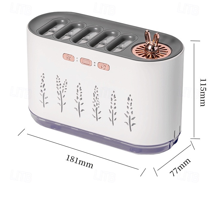 1 stk. stille luftfukter med fem hull, aromatisk oljediffuser, dynamisk fargerik polar luftfukter, hjemme-soverom-kontor-luftfukter, usb-plugg 2025 - $32.99 –P5