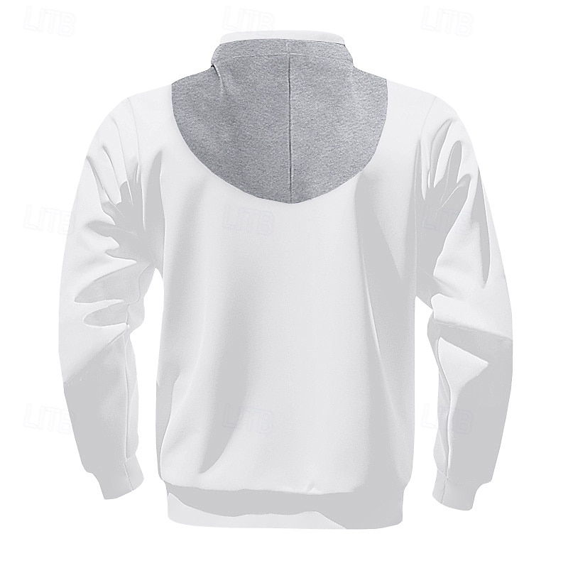 Herre Hattetrøje Hettegenser med glidelås Aprikos Svart Hvit Vin Rød Med hette عادي Sport & Utendørs Daglig Ferie Polyester Gatemote Grunnleggende Fritid Vinter Høst Klær Gensere Gensere Langermet 2026 - $28.99 –P10