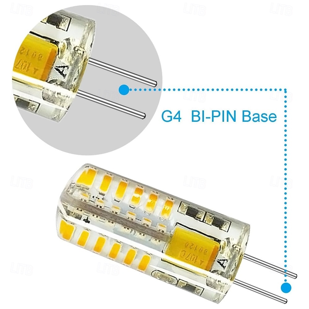 G4 led-lampen AC/DC 12V JC bi-pin basis gloeilampen 3W equivalent aan 30W halogeenlamp wit warm wit rood blauw groen 6 stuks 2025 - $57.99 –P4