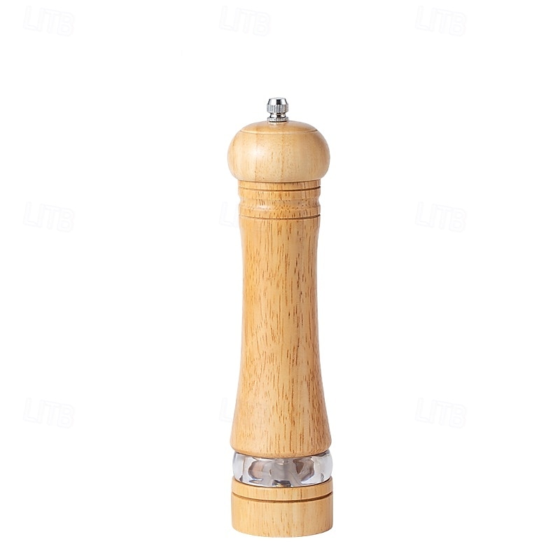 مطحنة فلفل خشبية يدوية لطحن الفلفل الأسود وملح البحر بسعة مرئية. 2025 - $13.99 –P9