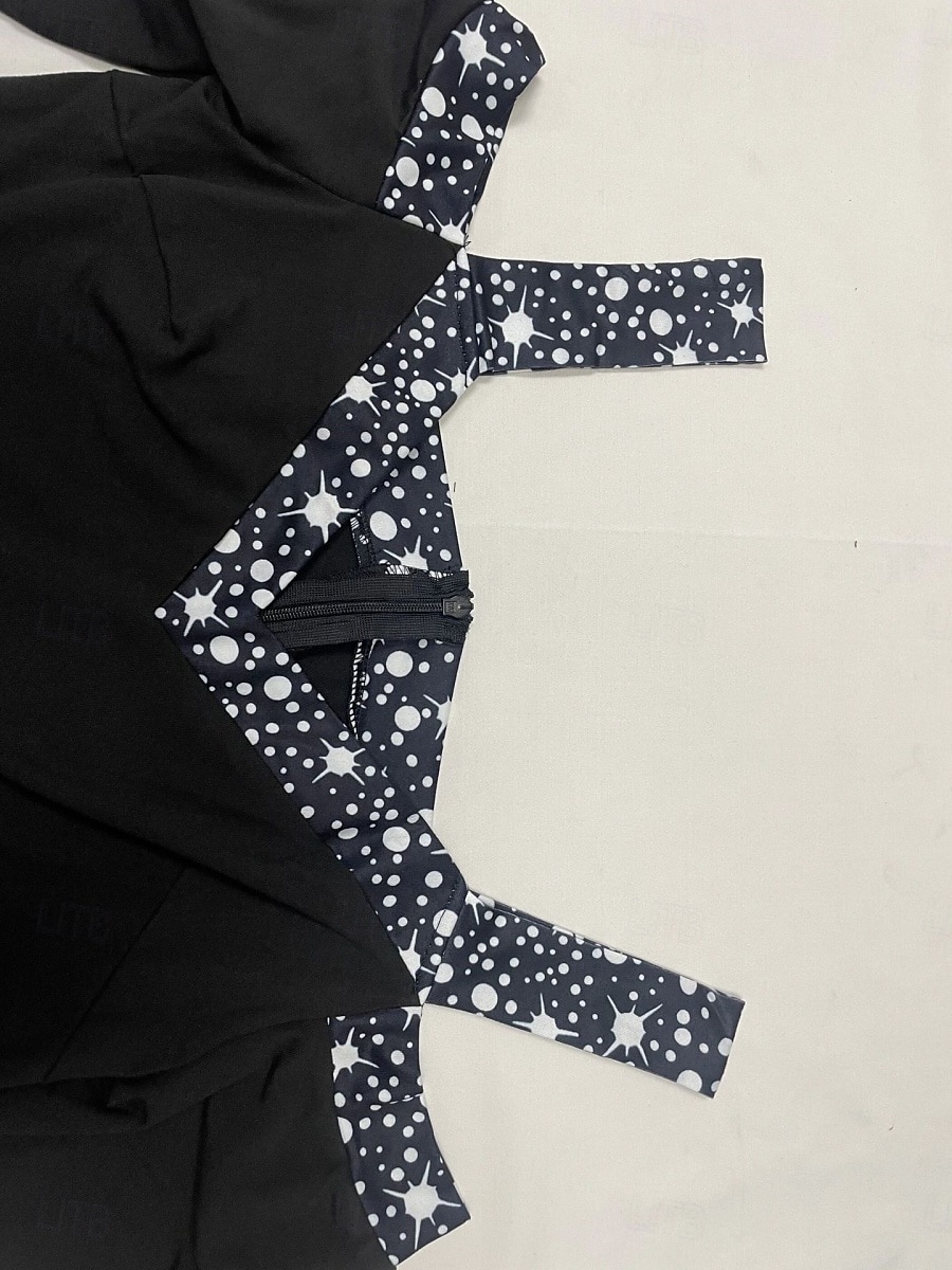 Women's Normal Jumpsuit Elegant Geometric Short Sleeve Wide Leg V Neck Patchwork High Waist Party Work Regular Fit Black Wine Blue Summer 2026 - $28.99 –P4