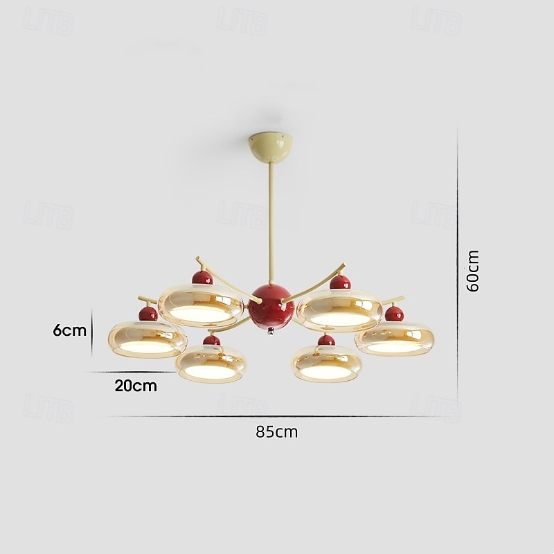 Lampadario in vetro francese di metà secolo, elegante pendente per camera da letto & studio del 2025 a $1155.99 –P3