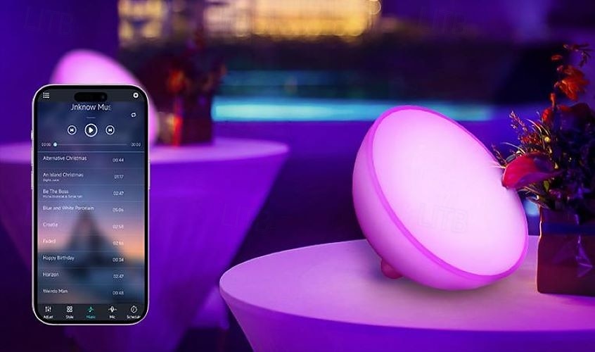 Beside Lamp White & Colour Ambiance Smart Portable Light With Bluetooth 2025 - $82.99 –P6
