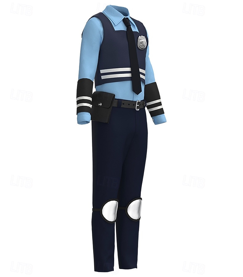 Tierdetektiv Polizei Hase Outfits Kostüm Bodysuits Abenteuerfilm Cosplay for Unisex Kinder Erwachsene Halloween Karneval Leistung Pädagogisches Ankleiden Verkleidung für Schulveranstaltungen 2026 - $87.99 –P6