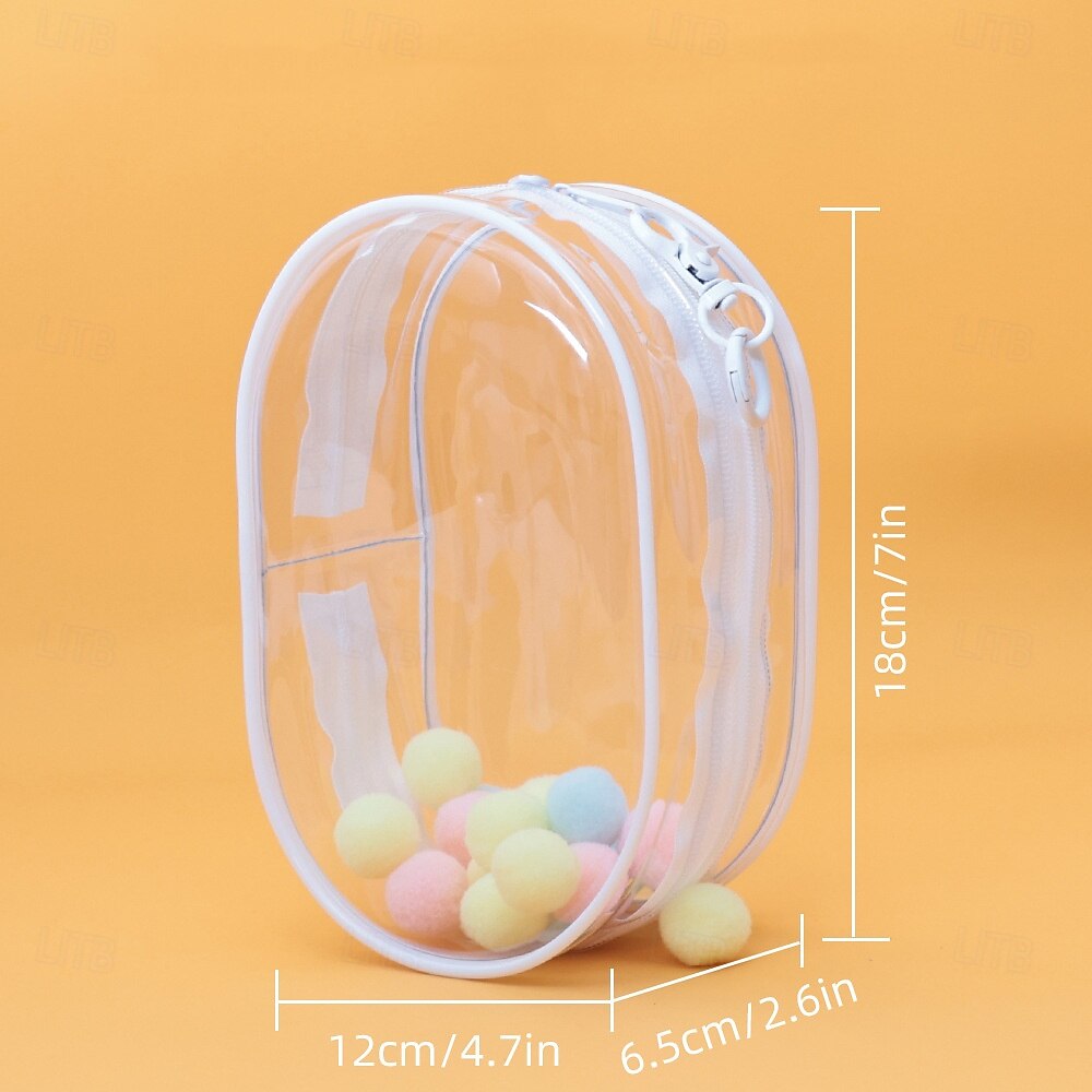 Clear Bag Keychain For 17/15cm Plush Doll(NO DOLL)Hanging Display CaseProtective CasePlastic PVC Storage Box (Clear Bag) 2025 - $13.99 –P8