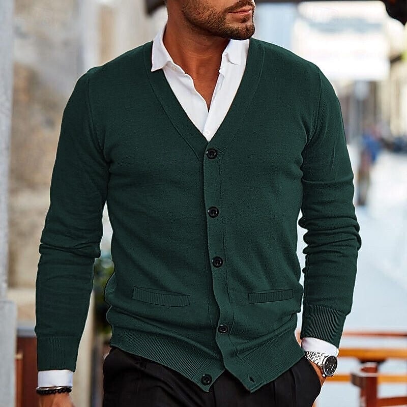 Herren Pullover Strickjacke Kurzer Pullover Gerippt Stricken Normale Oberteile Gestrickt Einfach V Ausschnitt Aufwärmen Moderne zeitgenössische Lässig Alltagskleidung Bekleidung Frühling & Herbst 2025 - $34.99 –P5