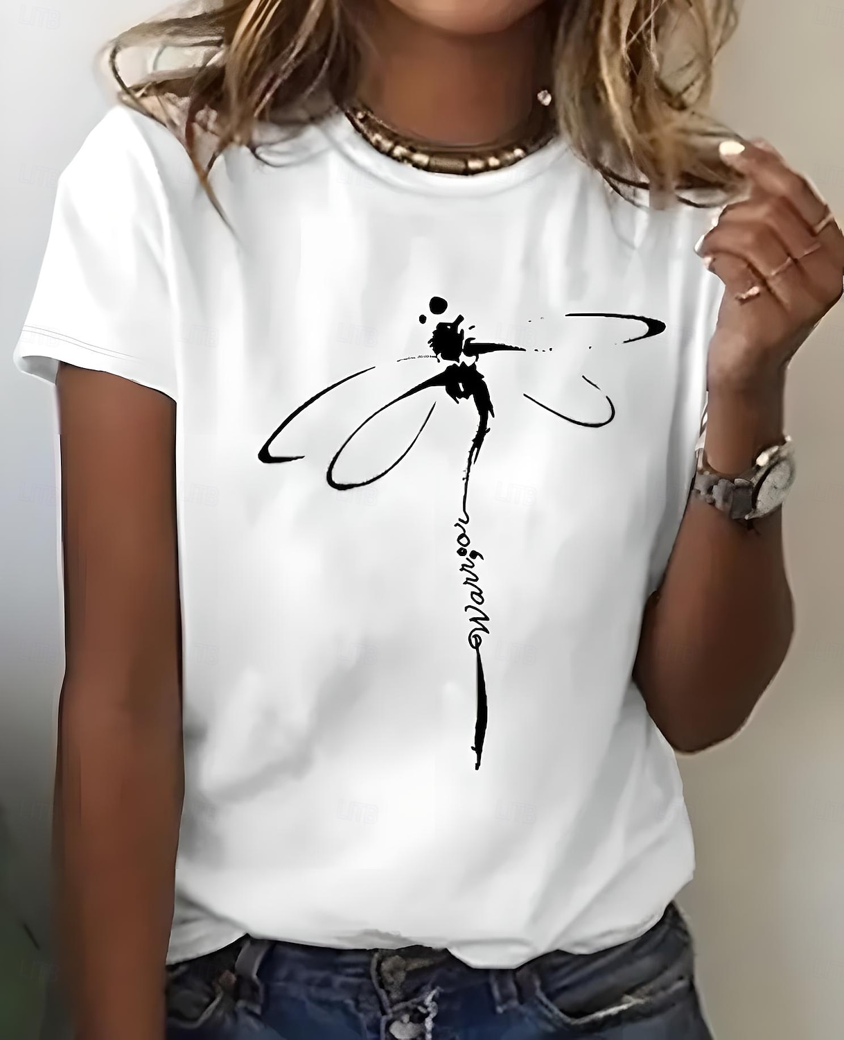 Pentru femei Tricou Grafic Animal Epocă Stilat Clasic Manșon scurt Stil Nautic Topuri obișnuite Zilnic Sfârșit de săptămână Imprimeu Alb Mov Gri Deschis Albastru Deschis Vară Primăvară 2025 - $19.99 –P1