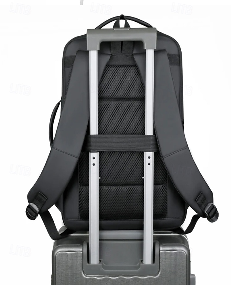 1 st herrryggsäck med expanderande oxford-funktion, stor kapacitet, USB-laddning, affärsryggsäckar för män, datorryggsäckar för män 2026 - $47.99 –P4