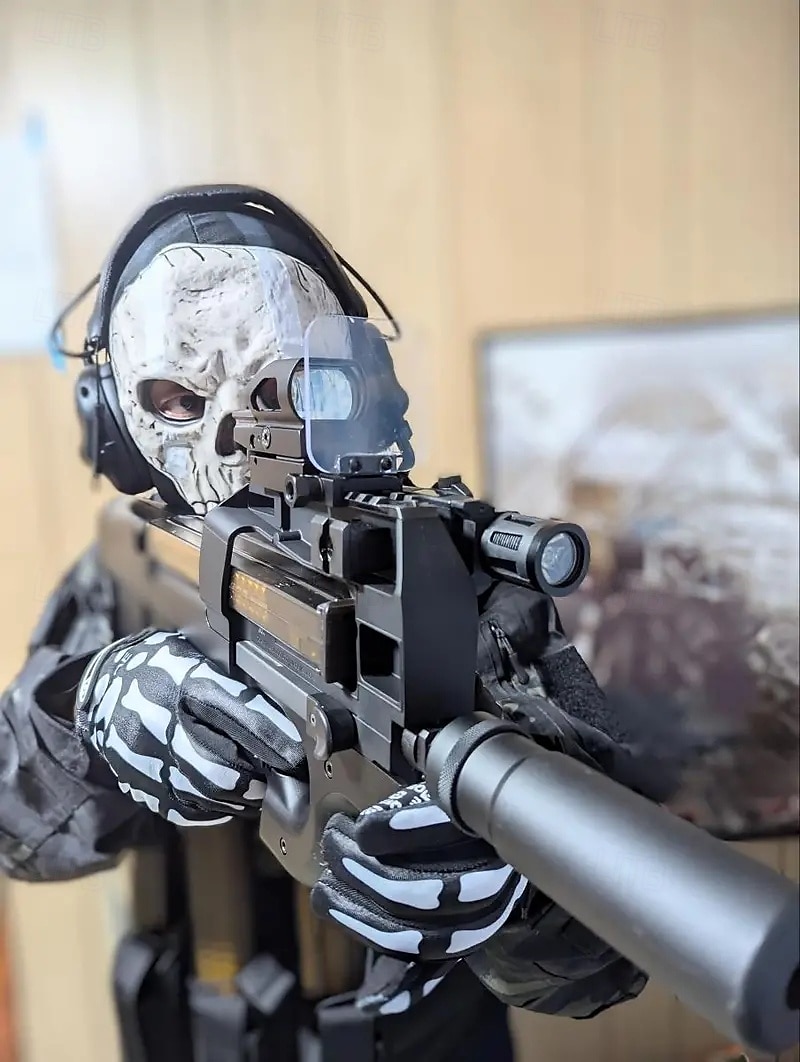 Halloweenská vojenská taktická maska lebky pro dospělé, realistické strašidelné kostýmy, latexová maska na obličej, vojenská taktická maska lebky na halloweenskou párty 2025 - $27.99 –P17