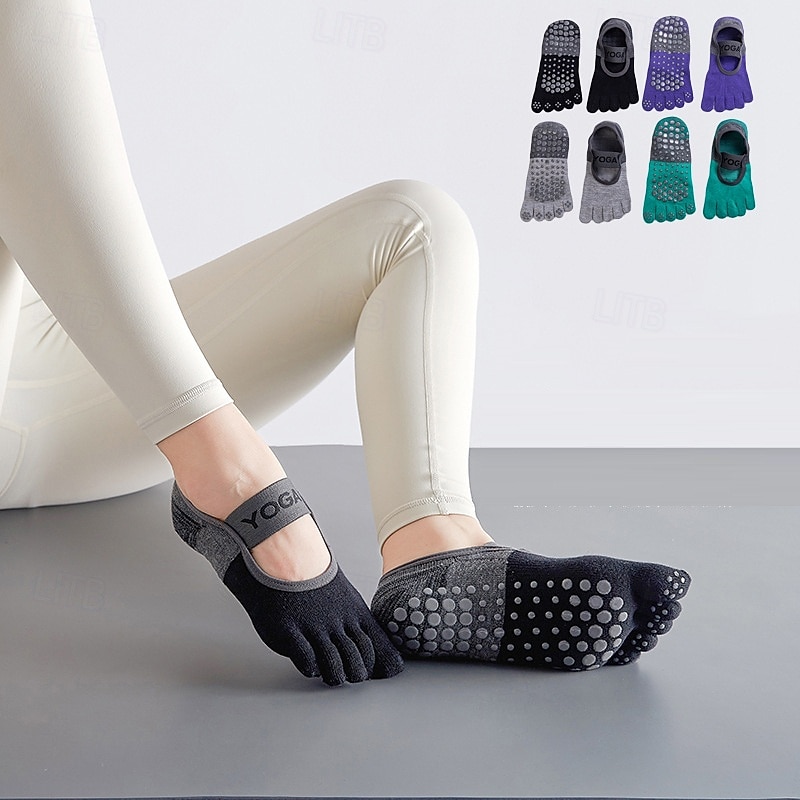 Női Padlózoknik Öt lábujj Anti-Friction izzadságelnyelő Csúszásgátló mert Pilates Tánc Fitnesz 2025 - $6.49 –P1