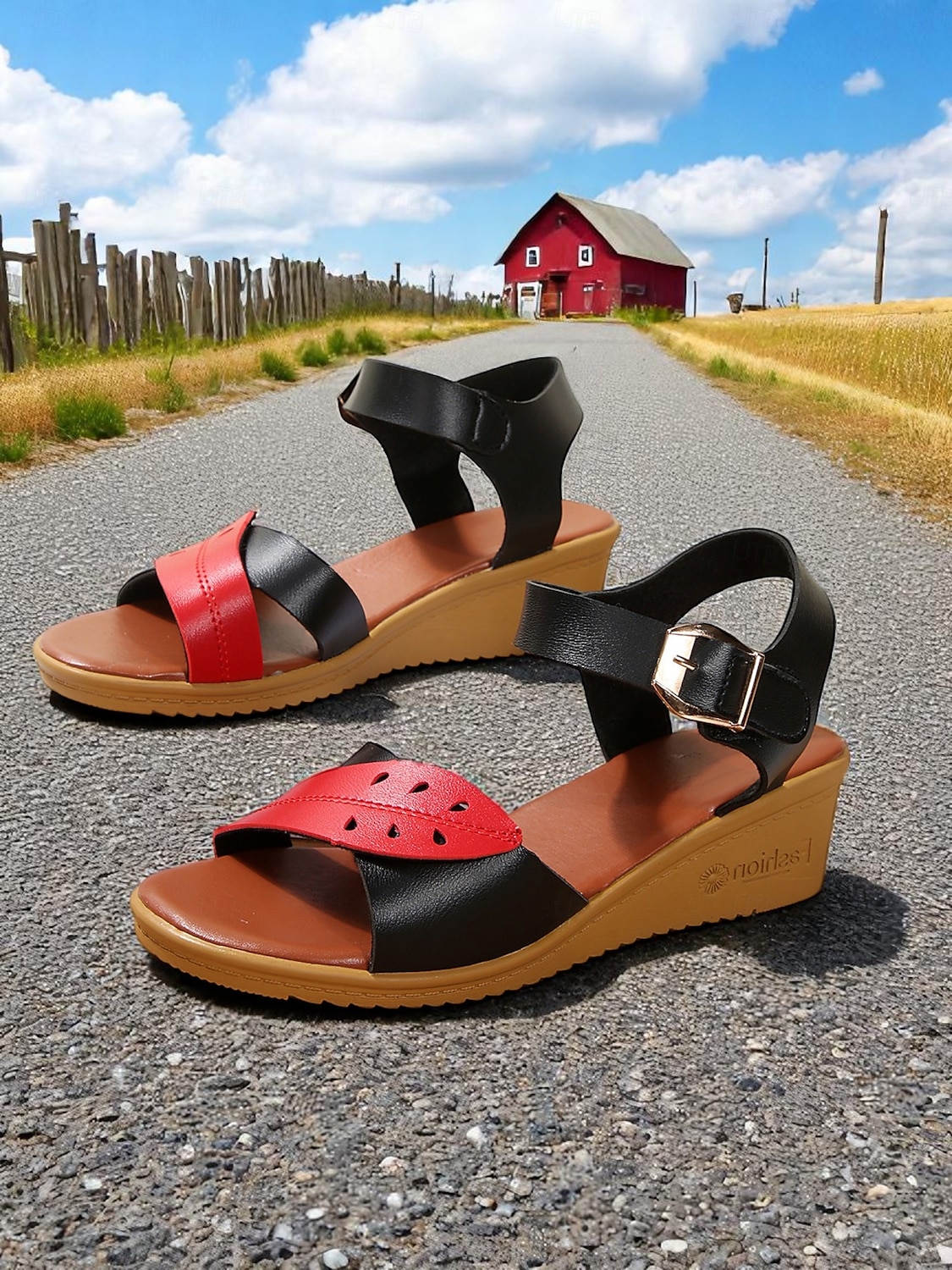damkil sandaler med spänne, snygga och bekväma skor för vardagskläder, shopping och dagsutflykter 2025 - $19.99 –P1