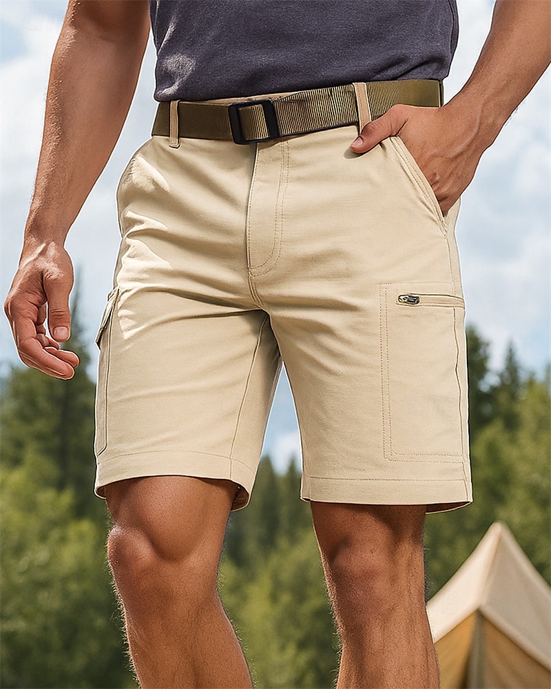 Homme Pantalons d'Extérieur Pantalons Cargo Pantalons Convertibles à Fermeture Éclair Extérieur Coupe régulière Imperméable Respirant Séchage Rapide Léger Pantalons Taille Élastique Noir Vert Véronèse de 2025 ? $34.99 –P4