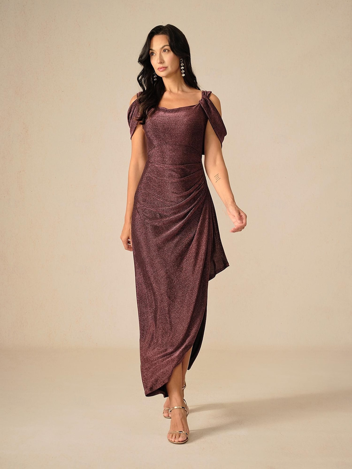 Pentru femei Rochie Lunga Rochie Maxi Rochie de petrecere Bodycon Elegant Petrecere Zi de Naștere Club Fit regulat Simplu Fără manșon Curele de Maroniu Vară 2025 - $99.99 –P6