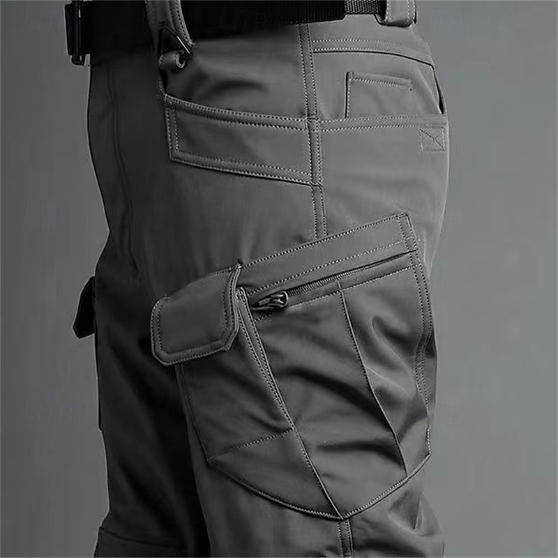 Herren Cargohosen Wanderhosen Regenhose zum Wandern Außen Normale Passform Wasserdicht Winddicht Schnelltrocknend Leicht Hosen Tasche Elastischer Bund Schwarz Armeegrün Camping / Wandern Golfspiel 2025 - $29.99 –P5