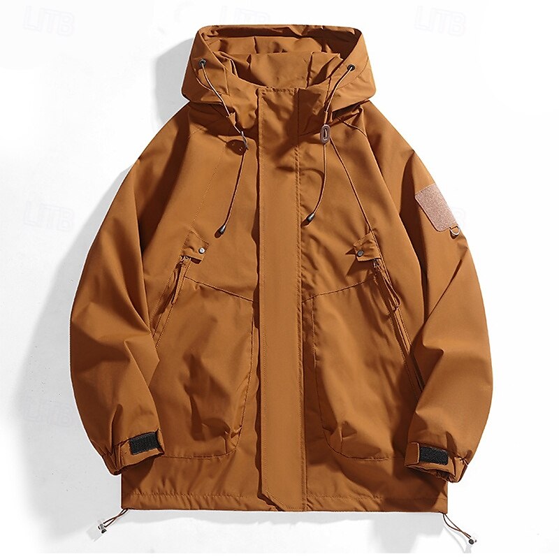 Herren Windjacke Wanderjacke Regenmantel Außen Wasserdicht Winddicht Wanderoutfits Wanderbekleidung Frühling Herbst Oberteil Camping / Wandern / Höhlenforschung Laufen Schwarz Purpur Grün 2025 - $21.99 –P6