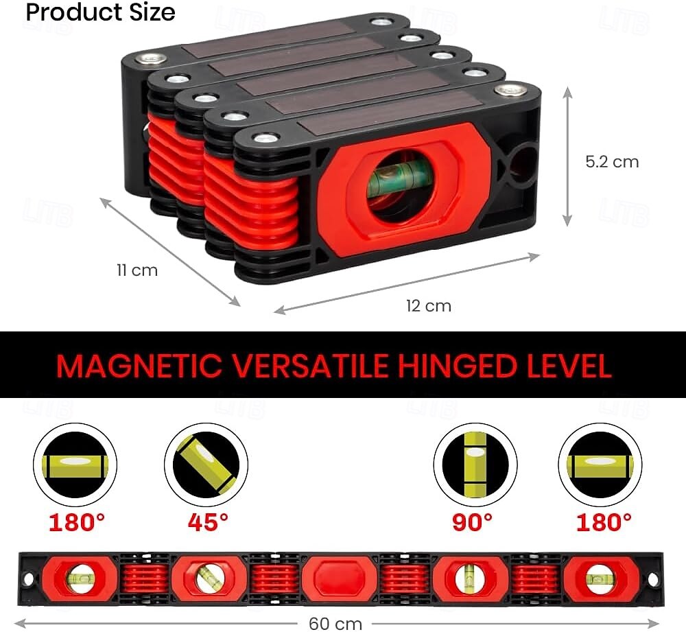 Strumento di misura multiangolo pieghevole, righello magnetico per la lavorazione del legno, misure verticali precise 45-90, compatto &design salvaspazio del 2025 a $28.99 –P1