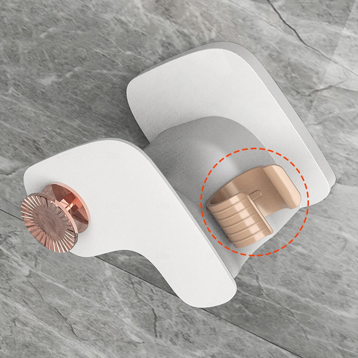 настенный держатель для фена для ванной комнаты, подставка для фена без сверления, минималистская роскошная полка для хранения парикмахерских принадлежностей 2025 - $14.49 –P4