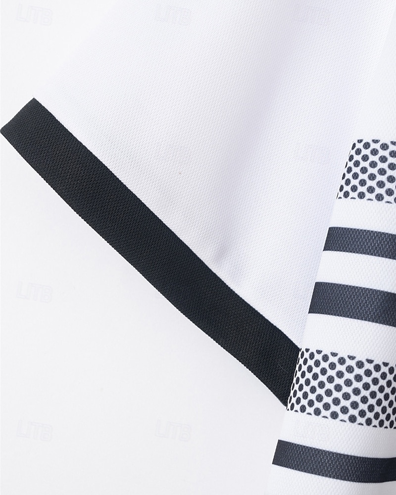 Men's Golf Shirt Golf Polos Shirts Work Casual Lapel Short Sleeve Basic Modern Striped Buttons Summer Regular Fit White Pink Red Royal Blue Green Khaki Golf Shirt 2025 - $18.99 –P6