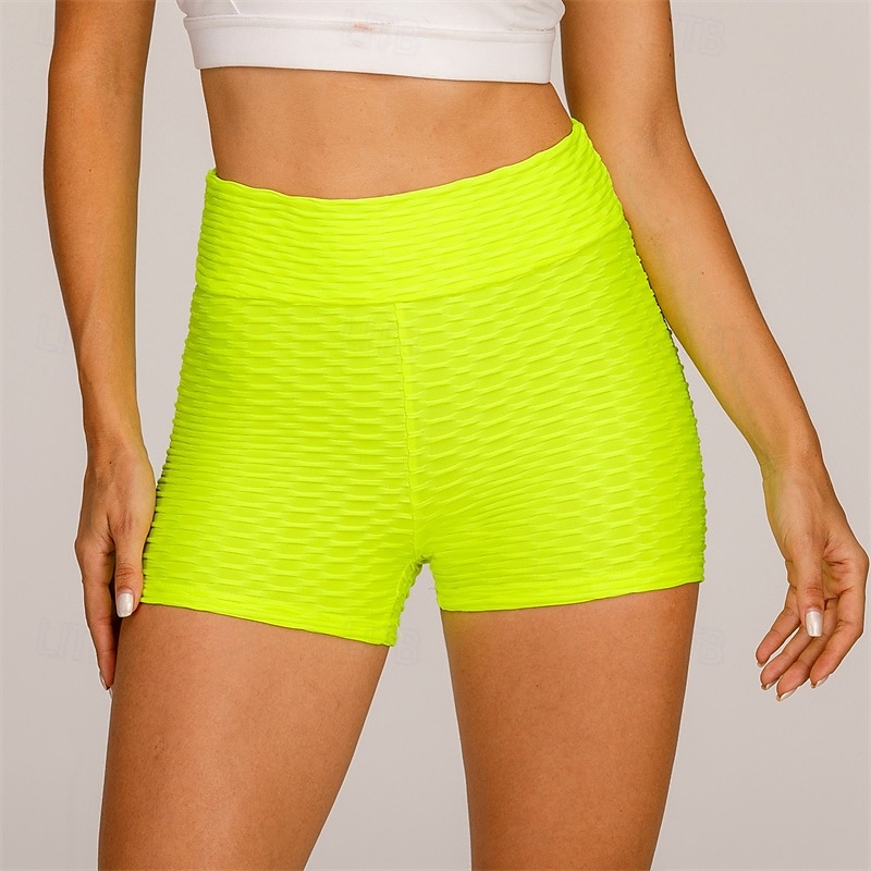 Per donna Shorts Leggings Streetwear Casual Corto Vita Alta Semplice Elastico in vita Jacquard Traspirabilità Elasticizzato Vacanza Streetwear Abbigliamento quotidiano Nero Bianco Giallo Rosso Estate del 2025 a $11.99 –P17