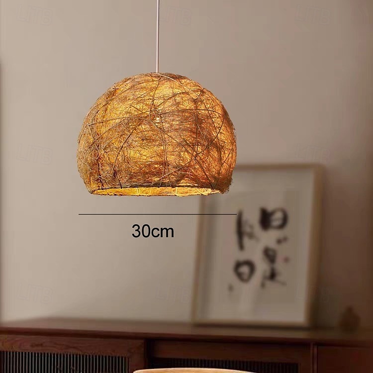 Люстра из ротанга в стиле ваби-саби, винтажная креативная люстра из ротанга ручной работы для гостиной столовой 2026 - $187.99 –P5