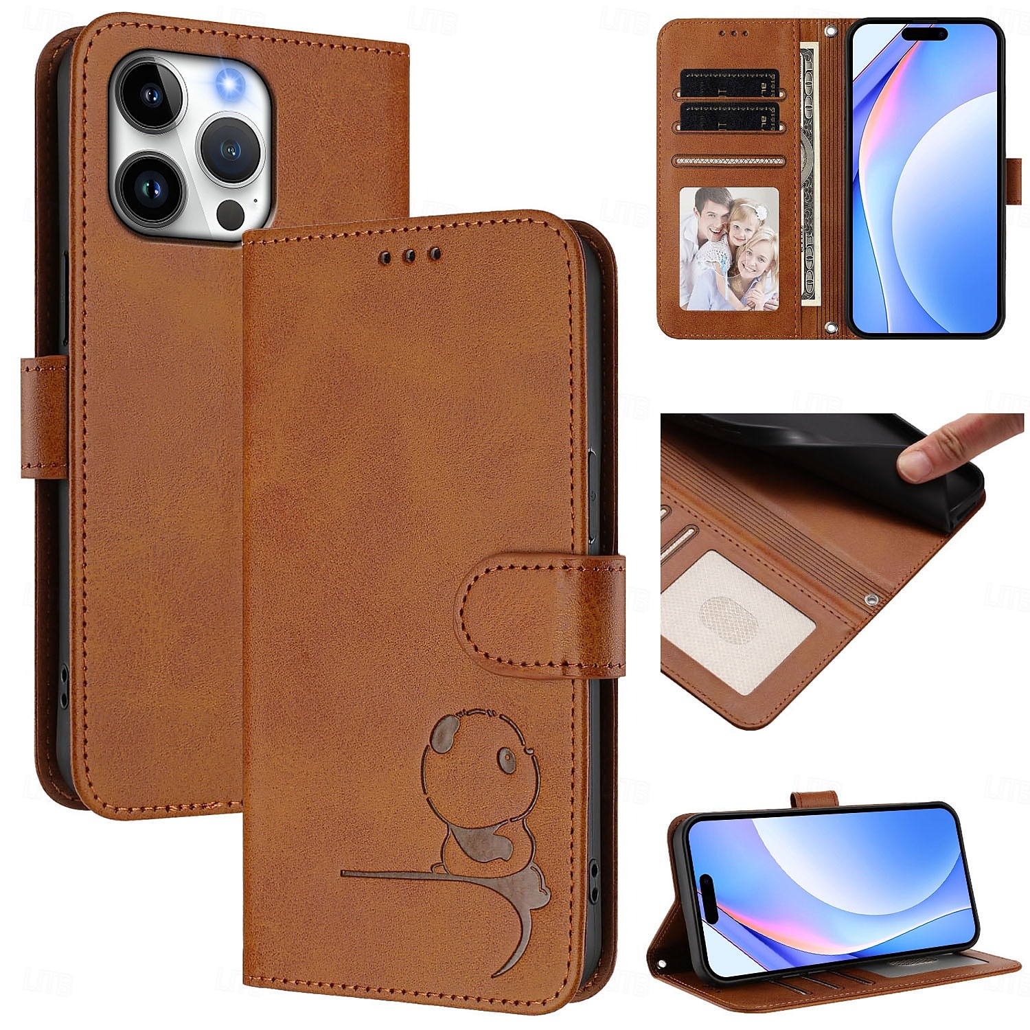 telefon Carcasă Pro Samsung Galaxy iPhone 16 Pro Max Plus iPhone 16 iPhone 16 Plus iPhone 16 Pro Max iPhone 15 iPhone 15 Pro Max iPhone 15 14 Pro Max Plus Pouzdro na peněženku se stojánkem Zip 2025 - $14.99 –P1
