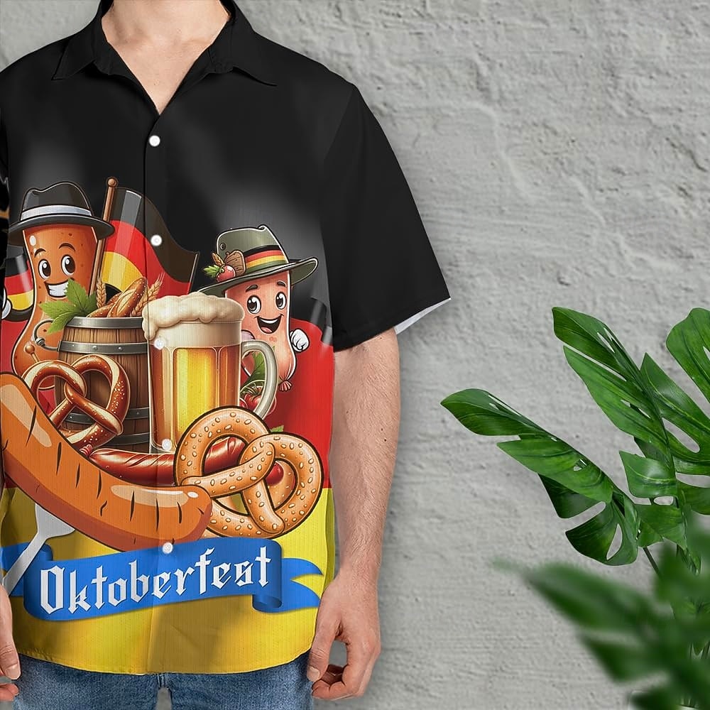 Hawaiian Shirts Aloha Shirt Bavarian Munich German Alpine Graphic for Men's Adults' 3D Print  for Carnival Oktoberfest Beer Beach Vacation Party 2026 - $23.99 –P10