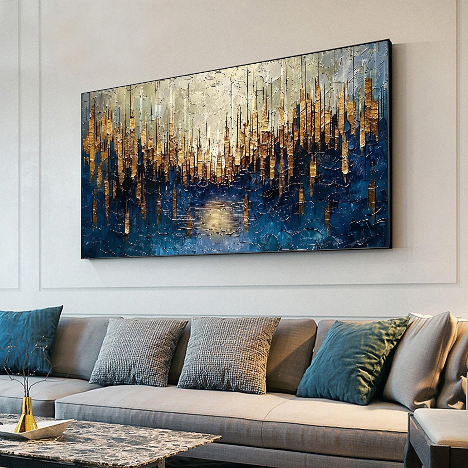 Handmade Original Urban Architecture Oil Painting On Canvas Abstract City Building Wall Art for Home Decor With Stretched Frame Without Inner Frame Painting 2025 - $183.99 –P7