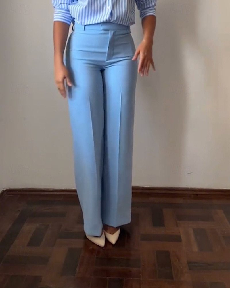 Per donna Pantaloni Eleganti Gamba larga Streetwear Casual Lunghezza intera Naturale Semplice Tasca Elastico in vita Comodo All'aperto Confortevole All'aperto Vacanza Abbigliamento casual alla moda del 2025 a $22.99 –P10