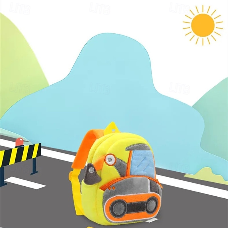 kreskówka 3d koparka traktor 2-4 lata plecak dla malucha inżynieria pojazdy plecak dzieci przedszkole tornister dziecko 2025 - $20.99 –P8