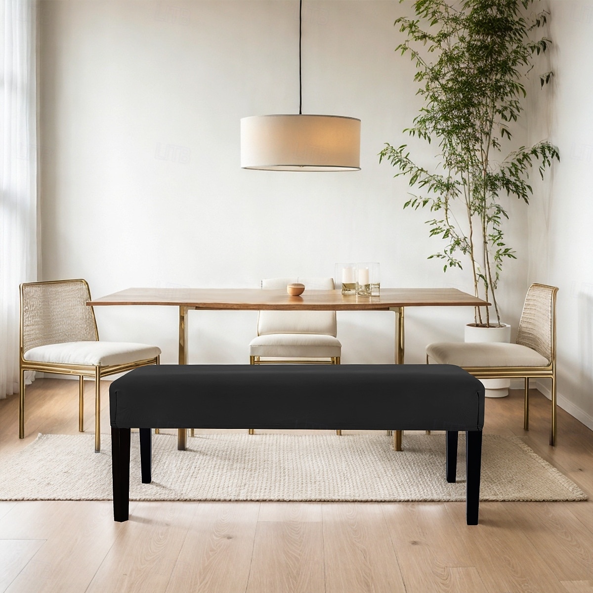 wodoodporne pokrowce do jadalni, rozciągliwy żakardowy pokrowiec na ławkę, antykurzowy, zdejmowany, nadający się do prania pokrowiec na siedzisko krzesła 2026 - $14.49 –P11