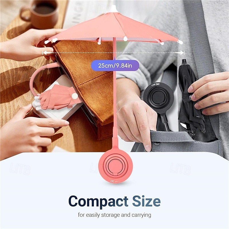 магнитный зонт для телефона от солнца, уличный солнцезащитный козырек для телефона с гибким углом наклона &вращающееся кольцо для телефона-зонтика для iPhone 16 15 14 13 12 pro maxmag-safe case 2025 - $20.99 –P3