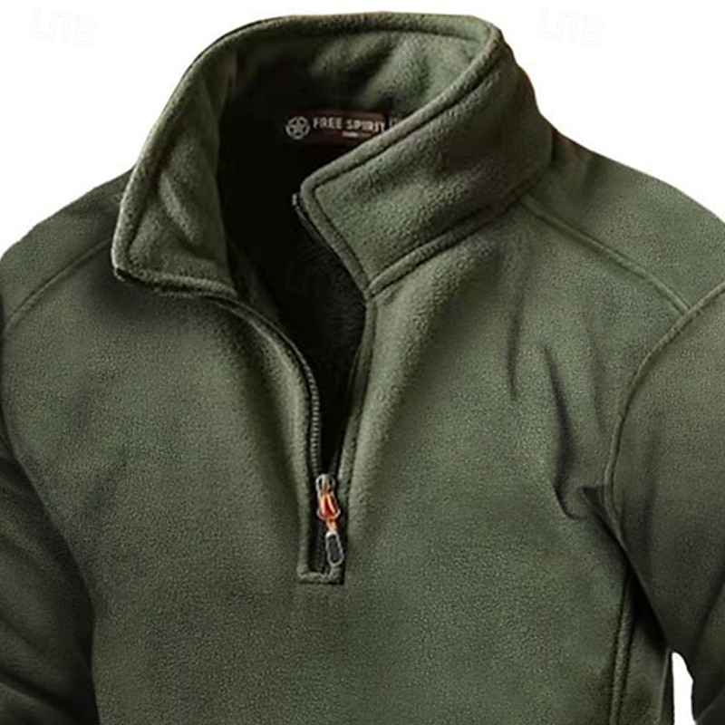Hombre Sudadera Sudadera con un cuarto de cremallera Verde Ejército Media cremallera Plano Cerrar Deporte Diario Festivos Poliéster Ropa de calle Básico Casual Primavera Otoño Ropa Sudaderas con 2025 - $26.99 –P2