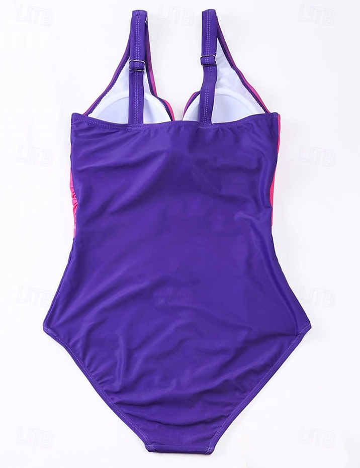Femmes Grande taille Maillots de Bain Une Pièce Maillots de bain Coquin Maillot de bain Froncé Contrôle du ventre Tenues de plage A Ombre Dégradé de Couleur Sans manches Maillots de bain de 2025 ? $24.99 –P7