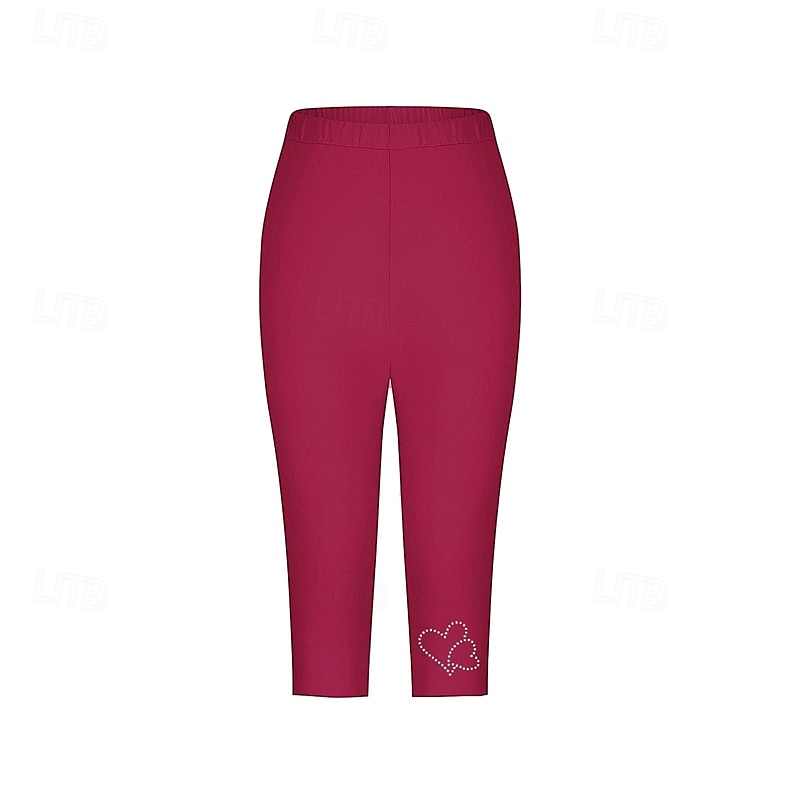 Per donna Pantaloni capri Leggings Casual Athleisure Lunghezza al polpaccio Vita Alta Semplice Elastico in vita Foratura a caldo Traspirabilità Elasticizzato Vacanza Streetwear Abbigliamento del 2025 a $14.99 –P10