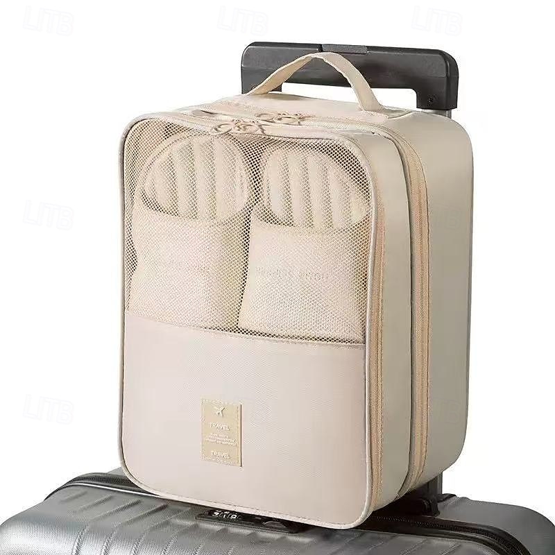 Organizador para pendurar sapatos de viagem, bolsa para sapatos de viagem de poliéster lavável e multifuncional de grande capacidade com vários compartimentos, acessório de bagagem que economiza de 2025 por $11.99 –P3