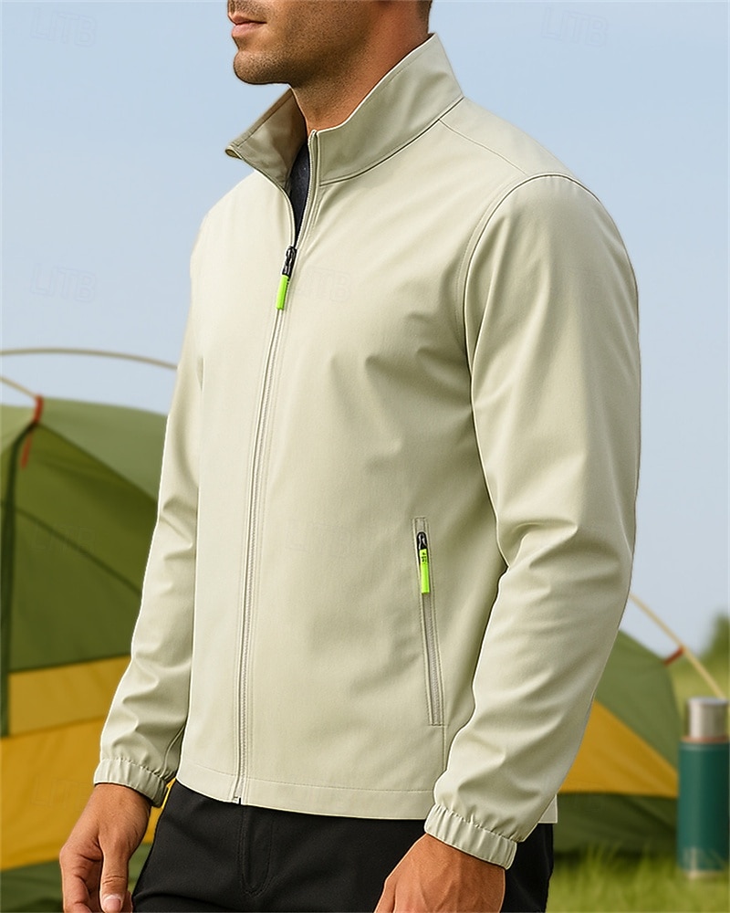 Муж. Куртка для туризма и прогулок Спортивная куртка Дождевик На открытом воздухе Водонепроницаемость Легкость Дышащий Походная одежда Походная одежда Весна Осень Жакет Теннис Гольф Бег Сплошной цвет 2025 - $29.99 –P3