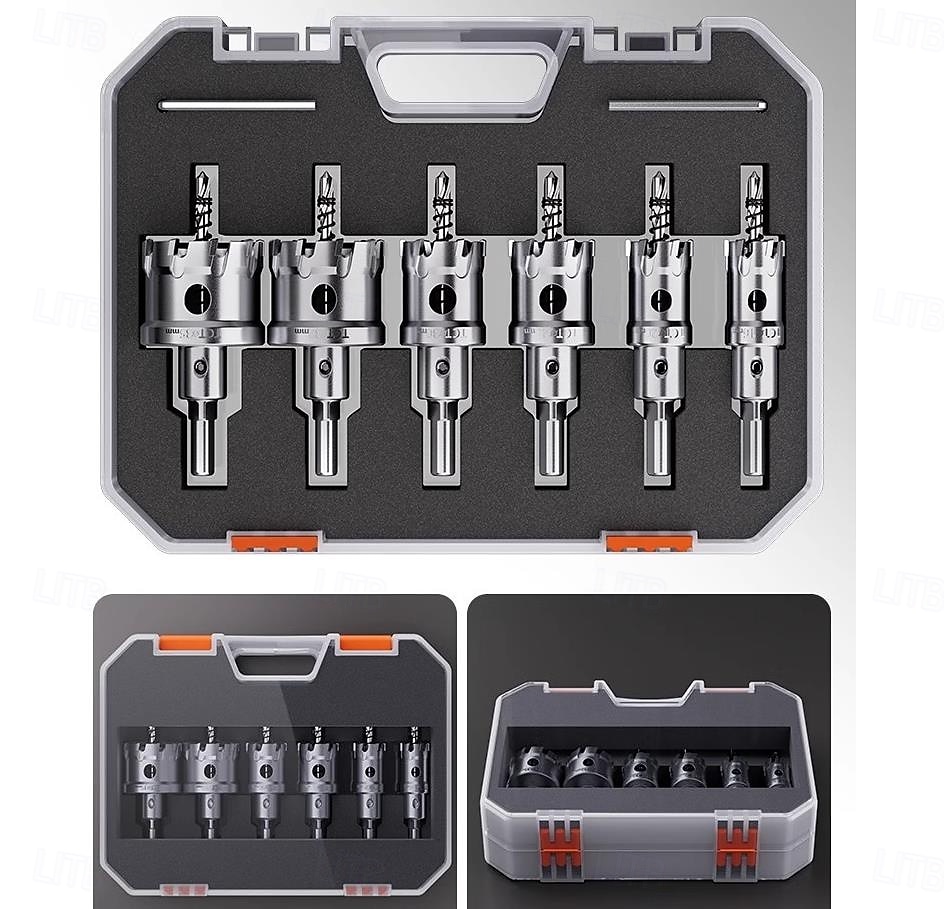 Kit di 5 seghe a tazza TCT con punta in carburo di tungsteno e punta pilota in titanio per metallo, acciaio inossidabile, ferro, legno, plastica del 2025 a $25.99 –P7