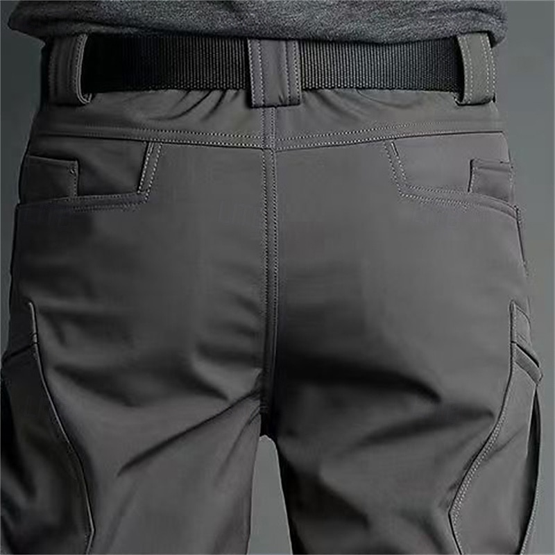Herren Cargohosen Wanderhosen Regenhose zum Wandern Außen Normale Passform Wasserdicht Winddicht Schnelltrocknend Leicht Hosen Tasche Elastischer Bund Schwarz Armeegrün Camping / Wandern Golfspiel 2025 - $29.99 –P6
