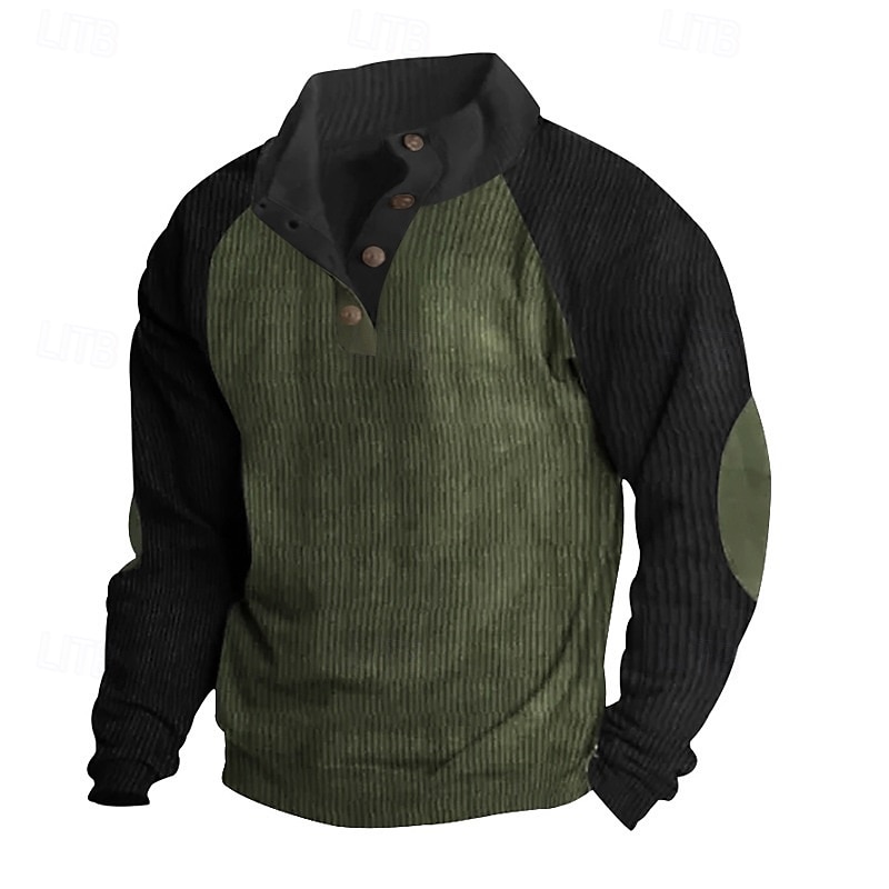 Homens Moletom com zíper Moletom Zip Moletom com capuz Adamascado Khaki claro. Preto Vinho Verde Tropa Colarinho Clerical Bloco de cor Zip Up Bloco de cor Desportos e Ar livre Casual Diário Roupa de de 2025 por $32.99 –P4