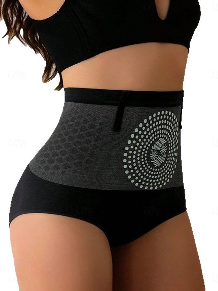 Women's Shapewear Waist Trainer Sport Pure Color Elastic Waist Daily Sleeveless Black Summer Spring Fall Winter 2025 - $7.49 –P6