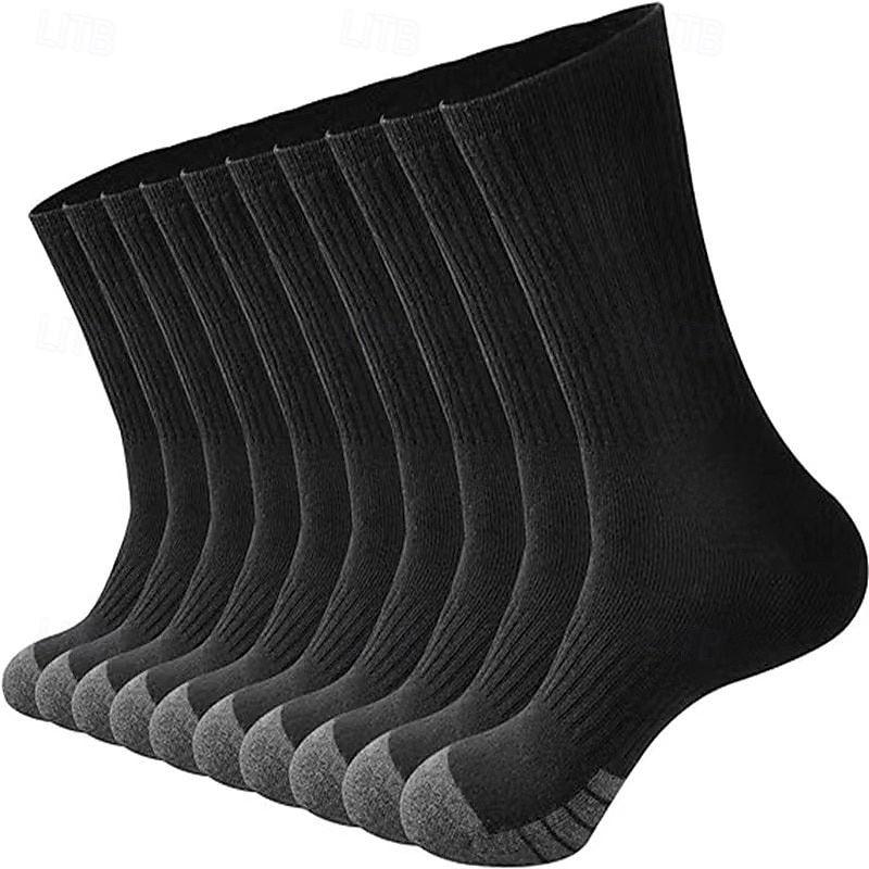 Herren 5 Paare Mehrfachpackungen Socken Laufsocken Freizeitsocken Weiß Rote Farbe Farbblock Urlaub Sport & Outdoor Täglich Basic Mittel Frühling Herbst Mode Lässig 2025 - $6.49 –P3