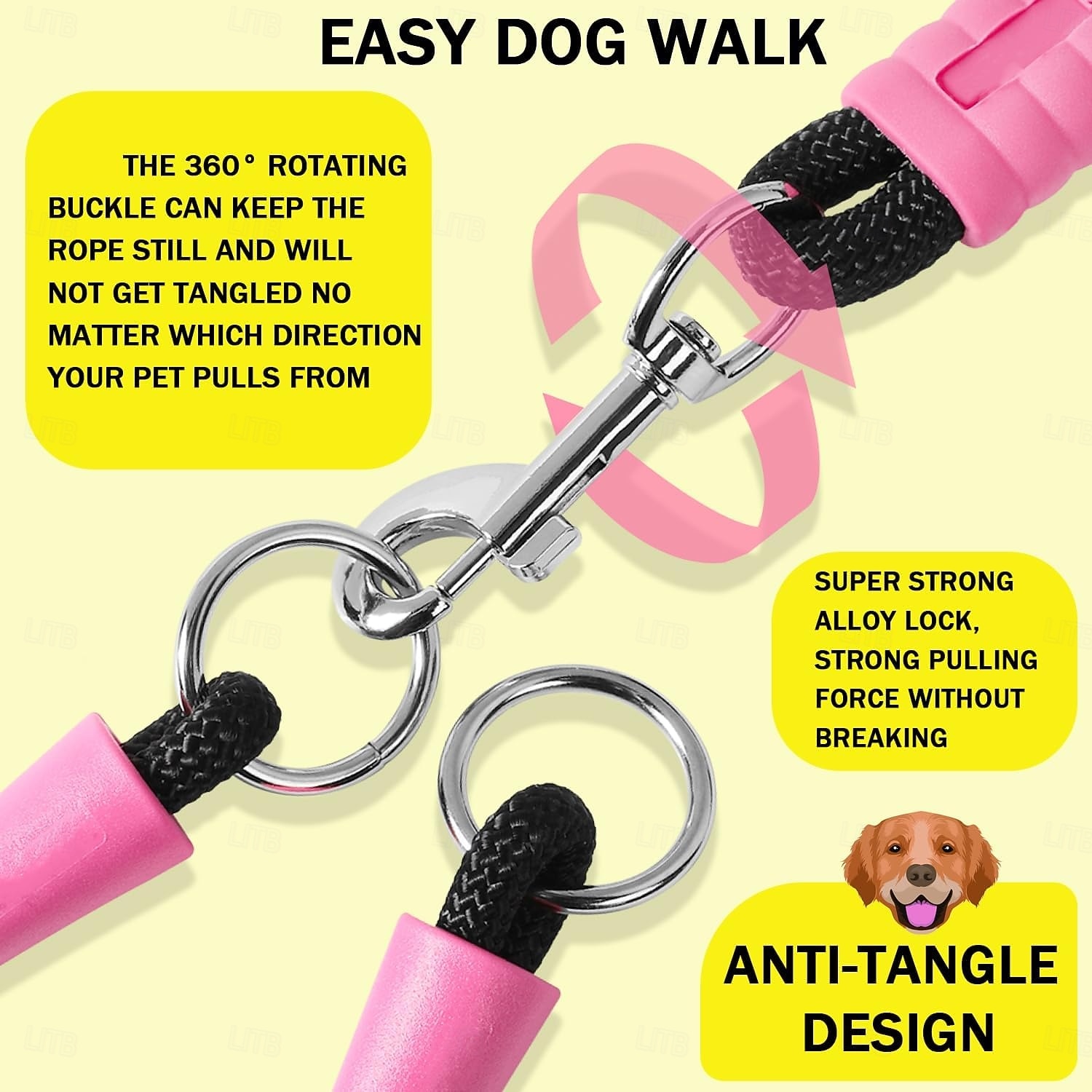 Laisse double pour chien mains libres, laisse double pour chien sans enchevêtrement, poignées réglables adaptées aux petits, moyens et grands chiens de 2025 ? $11.99 –P6