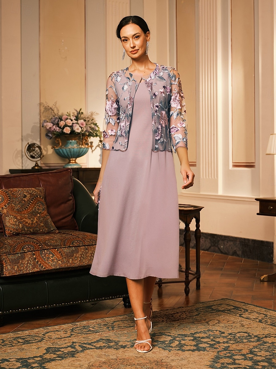 Femmes Blazer Léger Dentelle Broderie Élégant Fleuri Formel Court Col Rond Coupe Ample Manche 3/4 Vêtements d'extérieur Gris Rose Été Printemps de 2025 ? $49.99 –P3