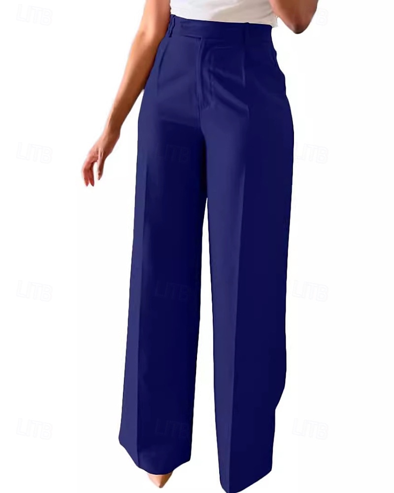 Per donna Pantaloni Eleganti Gamba larga Streetwear Casual Lunghezza intera Naturale Semplice Tasca Elastico in vita Comodo All'aperto Confortevole All'aperto Vacanza Abbigliamento casual alla moda del 2025 a $22.99 –P4