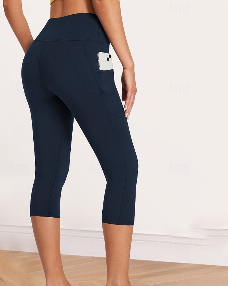 Per donna Pantaloni capri Pantaloni Eleganti Leggings Leggings comodi Streetwear Casual Lunghezza al polpaccio Naturale Semplice Tasca Elastico in vita Comodo All'aperto Confortevole All'aperto Sport del 2026 a $15.99 –P5