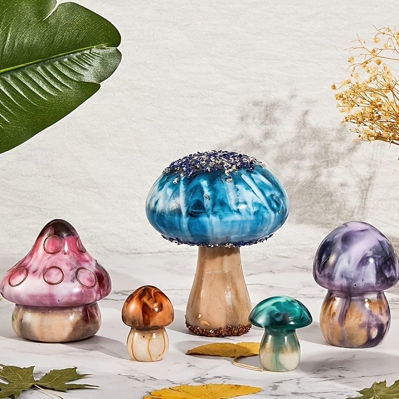 5Pcs Mushroom-Shaped Silicone Molds Set - Create Unique Home Decors with 5 Different Size Molds for Epoxy Resin Casting DIY Craft and Artistic Projects - Ideal for Crafting Jewelry Making 2025 - $43.99 –P5