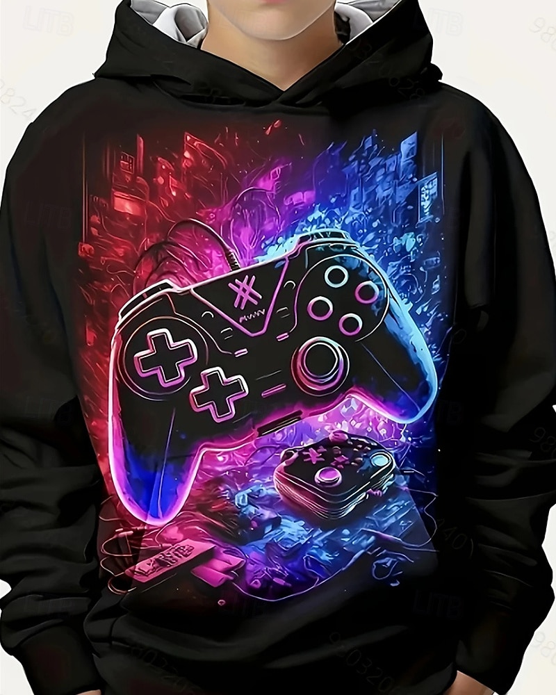 Ragazzi 3D Gioco Felpa con Cappuccio Manica Lunga Primavera Autunno Moda Streetwear Bambini 4-12 Anni Con cappuccio All'aperto Casuale Quotidiano Vestibilità regolare del 2025 a $18.99 –P3